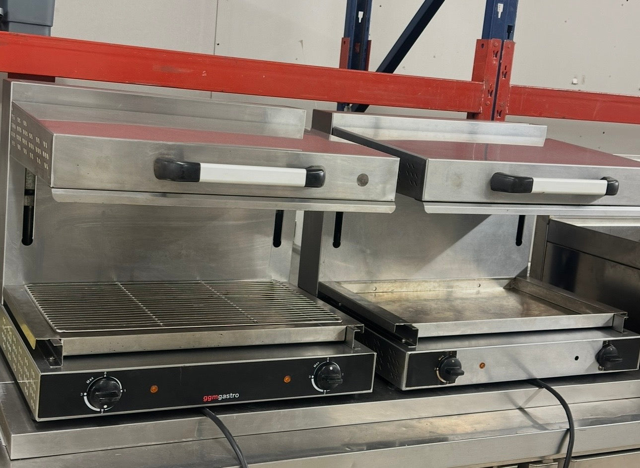 Salamandre professionnelle électrique deux zone à bascule 600 mm – Inox pro