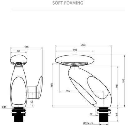 Large LED Light Basin Faucet Temperature Sensitive 4 Modes Outlet Hot Cold Water Sink Mixer Wash Tap Single Hole for Bathroom