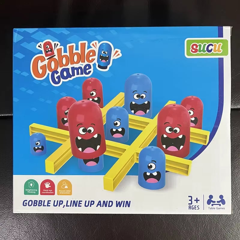 Tic Tac Toe Big Eat Small Gobble Board Game Parent-Child Interactive Educational Toys for Kids Christmas Gifts Tic Tac Toe Game