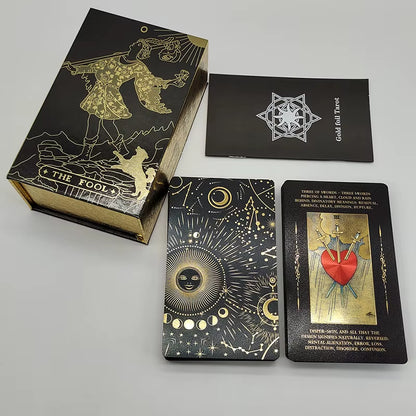 Classical Gold Foil Waterproof Tarot Cards with Megnet Box as Special Gift