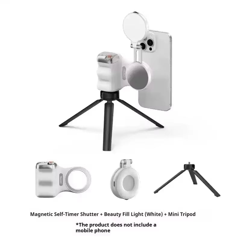 TELESIN Magnetic Phone Camera Shoot Hand Grip Phone Holder Shooting Aid Remote Control Handle for Iphone HUAWEI SAMSUNG Phone
