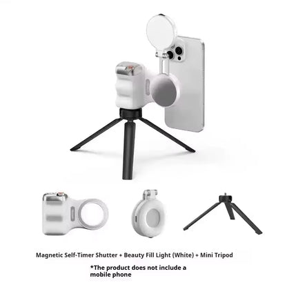 TELESIN Magnetic Phone Camera Shoot Hand Grip Phone Holder Shooting Aid Remote Control Handle for Iphone HUAWEI SAMSUNG Phone