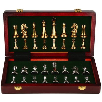 Chess Premium Gift Box Metal Bronze Children'S Folding