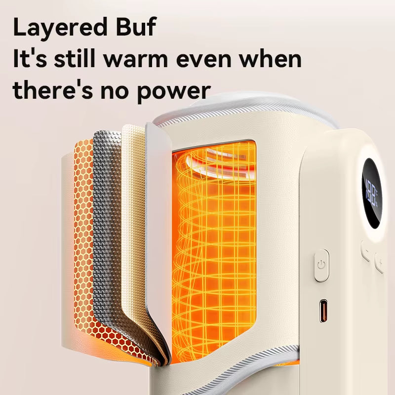 Portable USB Baby Bottle Warmer Cover Rechargeable 10000Mah 37-55℃Ajustable Outdoor Wireless Breastmilk Water Bottle Heater Bag