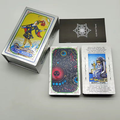 Classical Gold Foil Waterproof Tarot Cards with Megnet Box as Special Gift