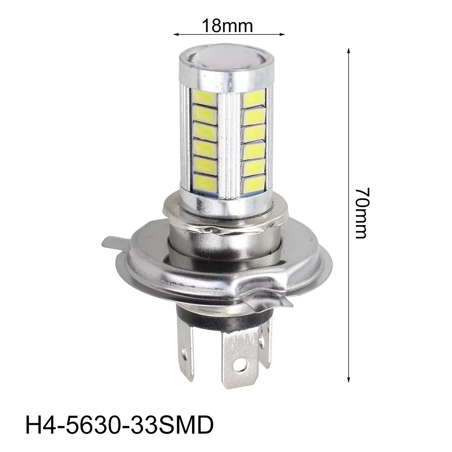 1Pc Car H4/H7/H1/H3 LED Car Headlight Bulbs Metal 5630-33SMD 6W 12V 1A LED Front Fog Light Car Headlight Bulbs Car Accessories