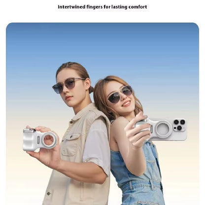 TELESIN Magnetic Phone Camera Shoot Hand Grip Phone Holder Shooting Aid Remote Control Handle for Iphone HUAWEI SAMSUNG Phone