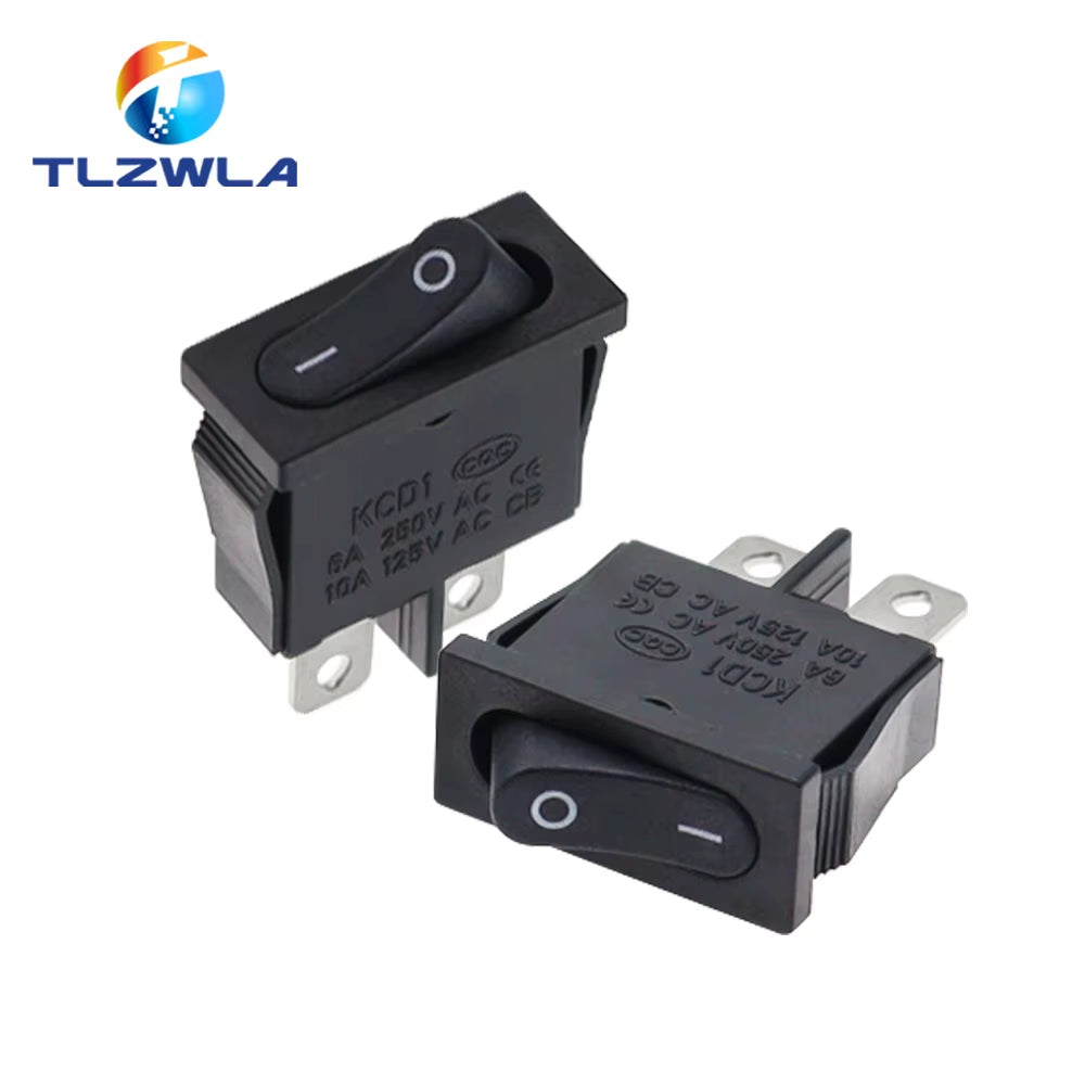 10PCS Push Button Switch 21X9.5Mm 2Pin 2 Position Rocker Switch KCD1 Snap-In On/Off Rocker Switch 6A 250V/10A 125V