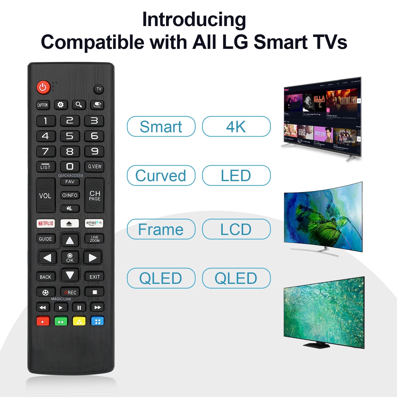 Universal 替换 Remote Control for All L-G Oled 3D Thinq Lcd, Led, Oled Smart Tvs for Akb 75095307 Akb 75375604 Akb 74915313