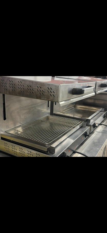 Salamandre professionnelle électrique deux zone à bascule 600 mm – Inox pro