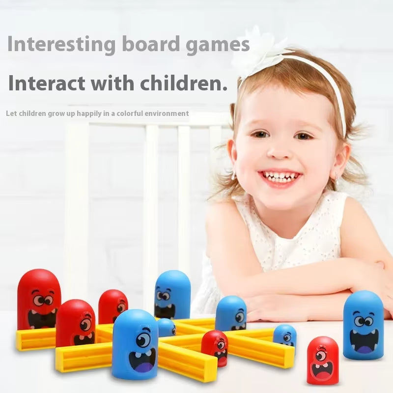 Tic Tac Toe Big Eat Small Gobble Board Game Parent-Child Interactive Educational Toys for Kids Christmas Gifts Tic Tac Toe Game