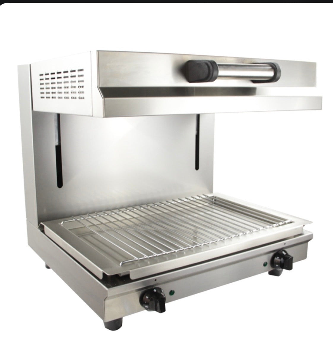 Salamandre professionnelle électrique deux zone à bascule 600 mm – Inox pro