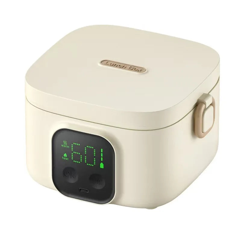 Portable Smart Constant Temperature Lunch Box Large Capacity Rechargeable Large Screen Display Electric Heating Lunch Box