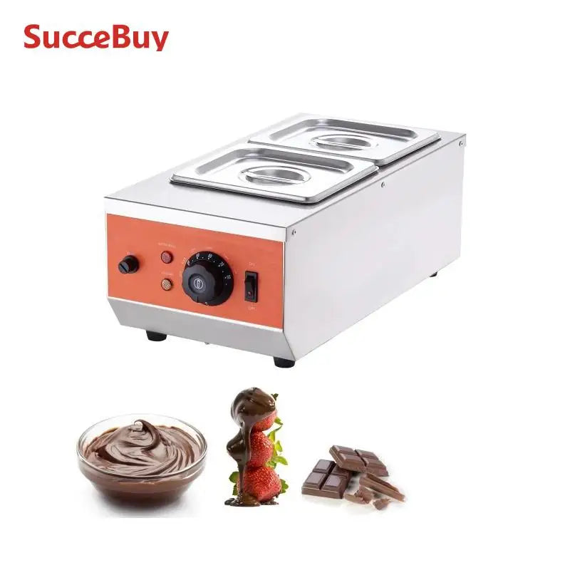 2 3 Tanks Electric Chocolate Tempering Machine Chocolate Cascade Melting Pot for Kitchen Home Appliance