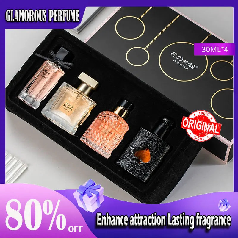 Original Women Perfume 105Ml Gift Box Four Piece Set Fresh Lasting Fragrance Eau De Parfum Plant Floral Scent Fresh