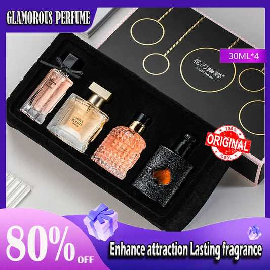Original Women Perfume 105Ml Gift Box Four Piece Set Fresh Lasting Fragrance Eau De Parfum Plant Floral Scent Fresh