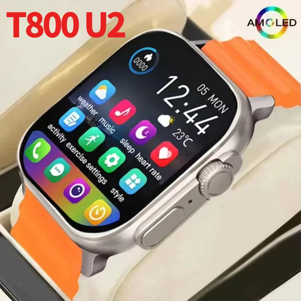2025 T800 2 Smart Watch Men 49Mm Series 8 2.3 "AMOLED Screen NFC Compass Waterproof for Apple Watch IWO Ultra 8 Smartwatch