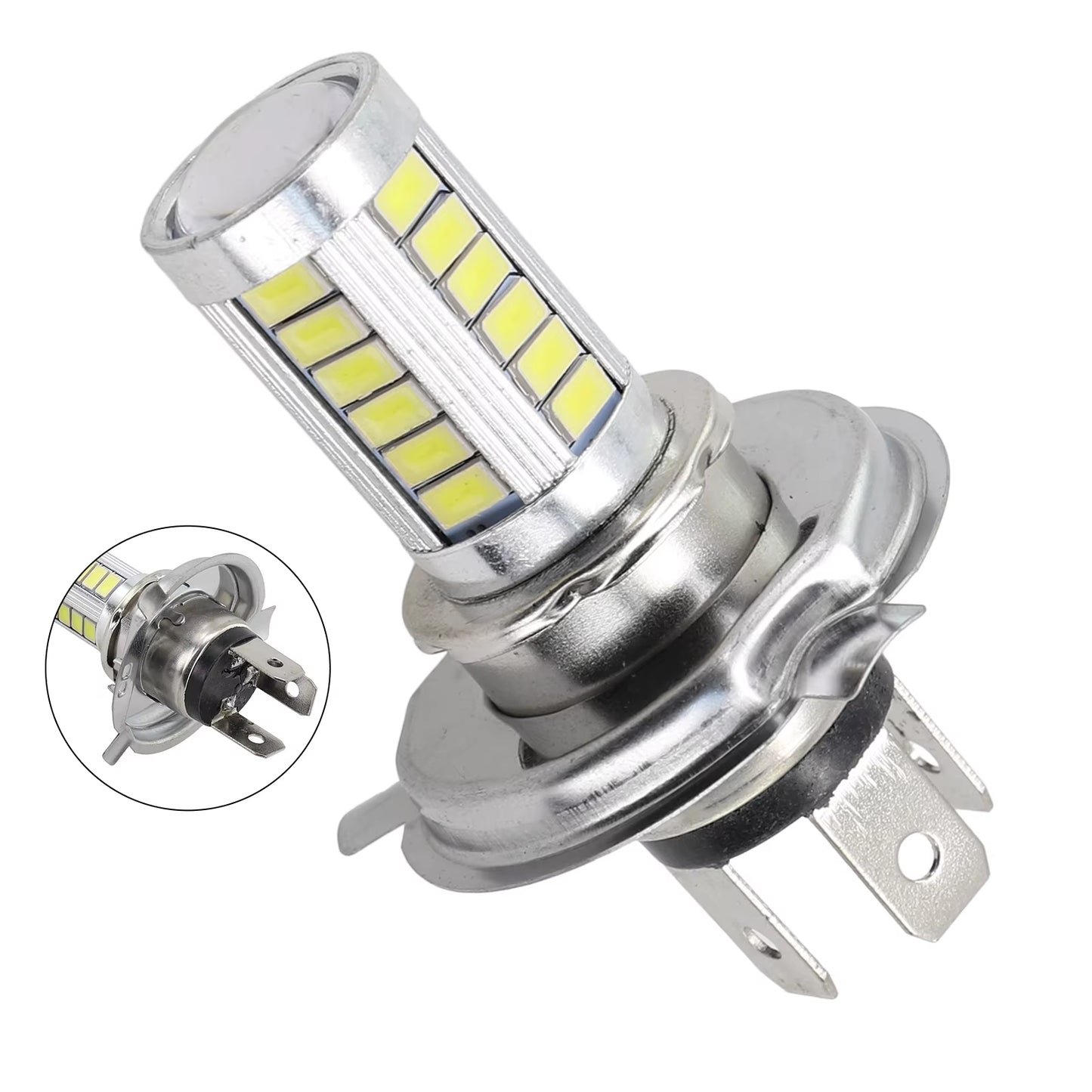 1Pc Car H4/H7/H1/H3 LED Car Headlight Bulbs Metal 5630-33SMD 6W 12V 1A LED Front Fog Light Car Headlight Bulbs Car Accessories