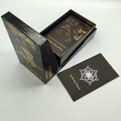 Classical Gold Foil Waterproof Tarot Cards with Megnet Box as Special Gift