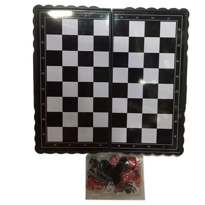 1 Set Mini International Chess Folding Magnetic Plastic Chessboard Board Game Portable Kid Toy Portable Outdoor Chess Set