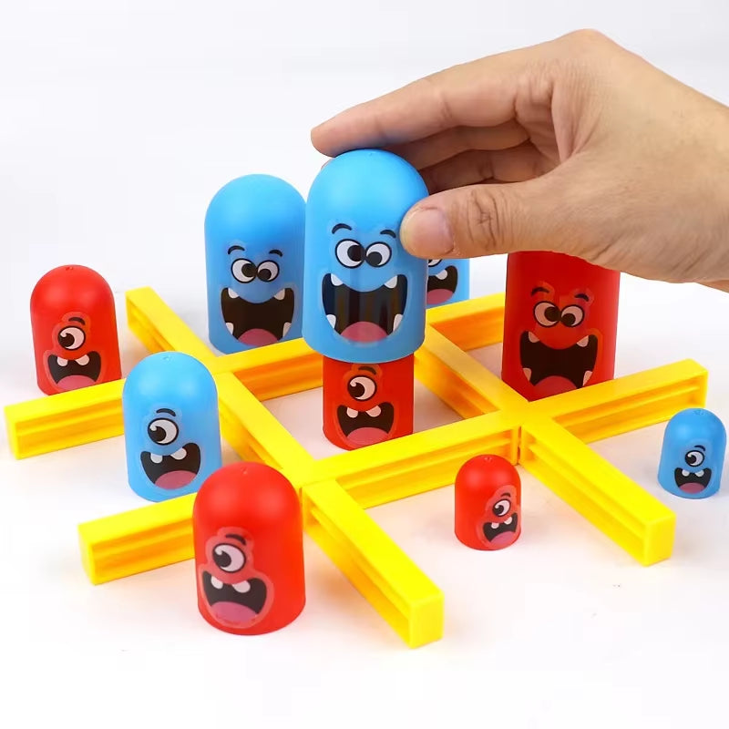 Tic Tac Toe Big Eat Small Gobble Board Game Parent-Child Interactive Educational Toys for Kids Christmas Gifts Tic Tac Toe Game