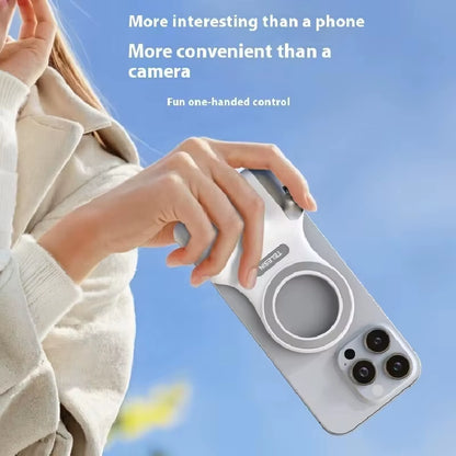 TELESIN Magnetic Phone Camera Shoot Hand Grip Phone Holder Shooting Aid Remote Control Handle for Iphone HUAWEI SAMSUNG Phone